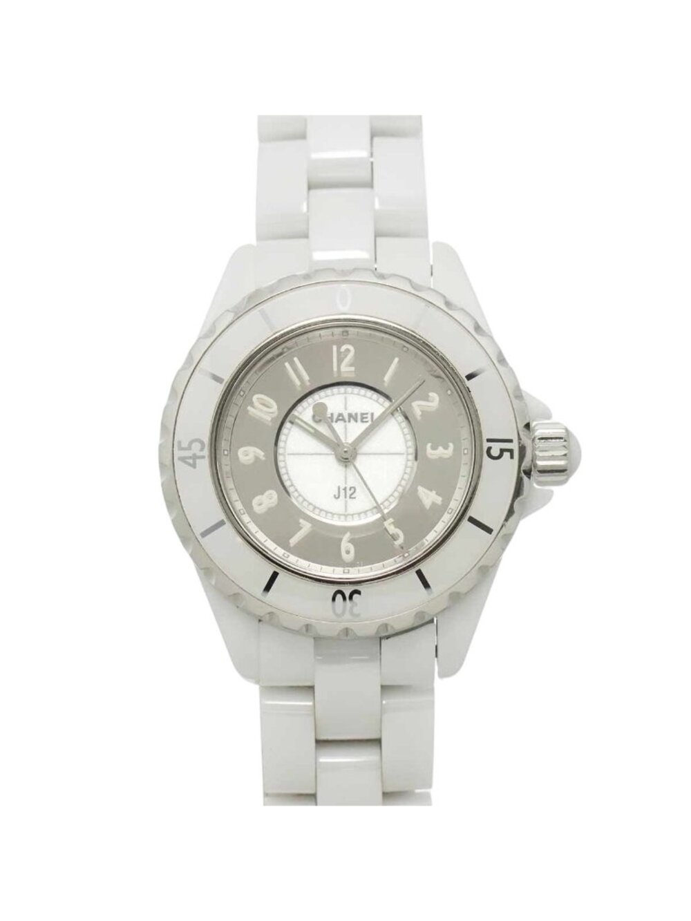 Chanel Watch White Ceramic Mirror Quartz